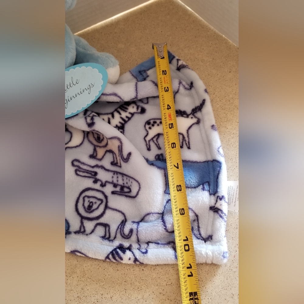 Baby Blue Elephant Lovey with Security Blanket Stuffed Animal NWT - Picture 6 of 15